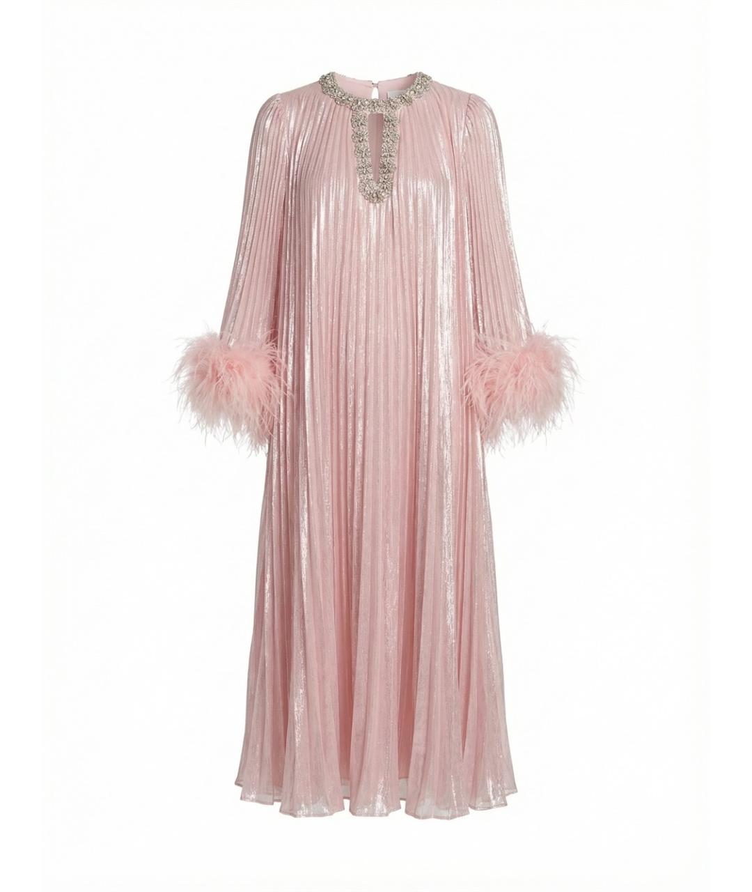 SELF-PORTRAIT Розовое шелковое вечернее платье, фото 1
