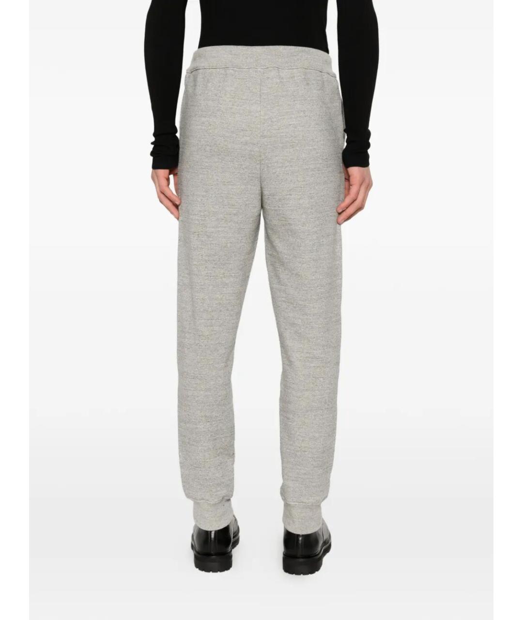 PRADA Серые хлопковые повседневные брюки, фото 4