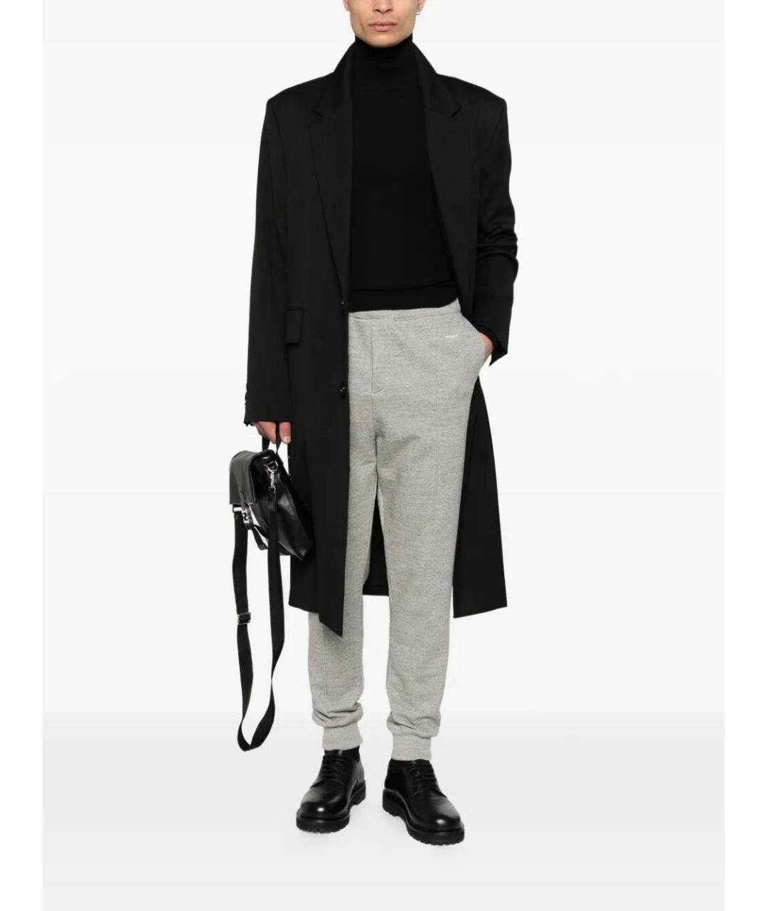 PRADA Серые хлопковые повседневные брюки, фото 2