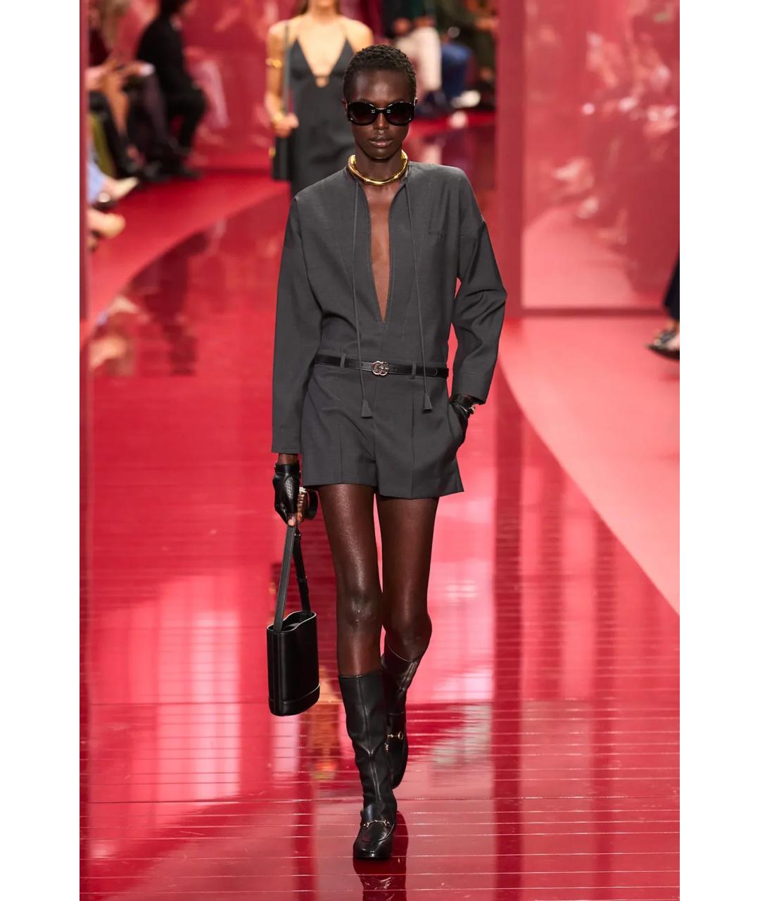 GUCCI Серый шерстяной комбинезон, фото 2