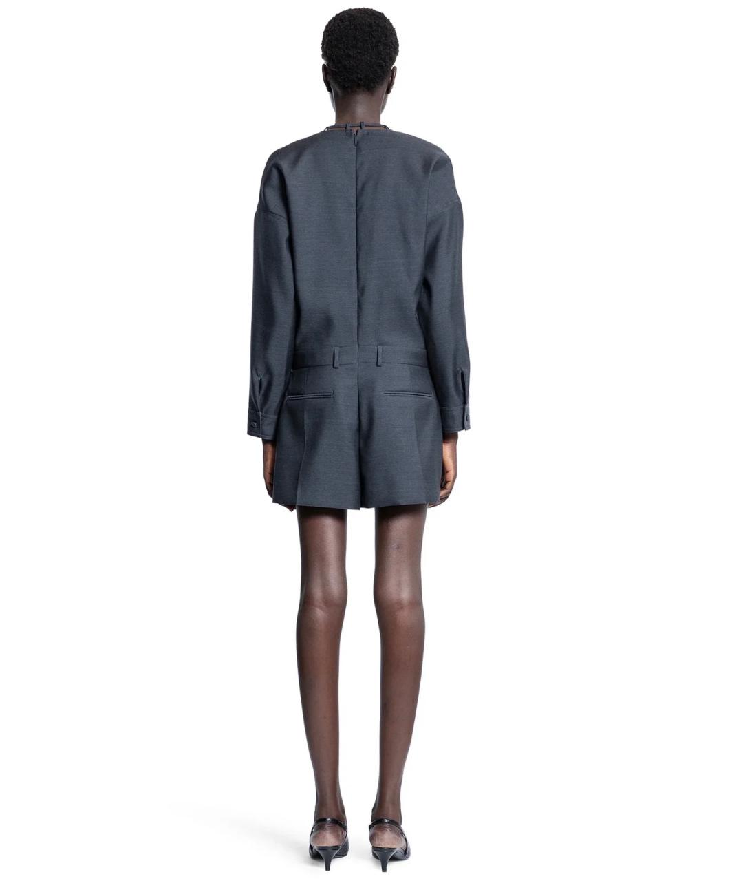 GUCCI Серый шерстяной комбинезон, фото 4