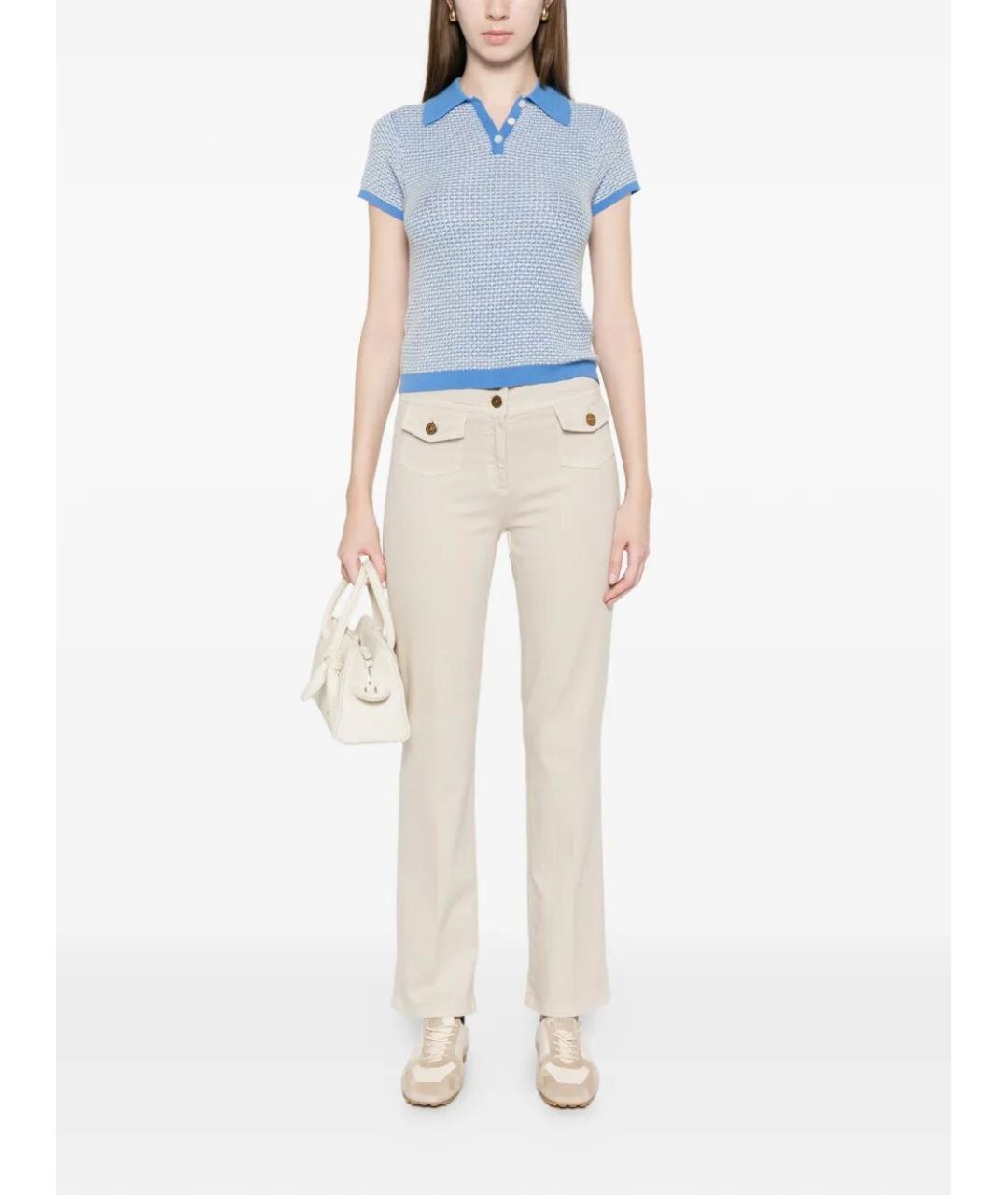 SEAFARER Бежевые хлопко-эластановые прямые джинсы, фото 2