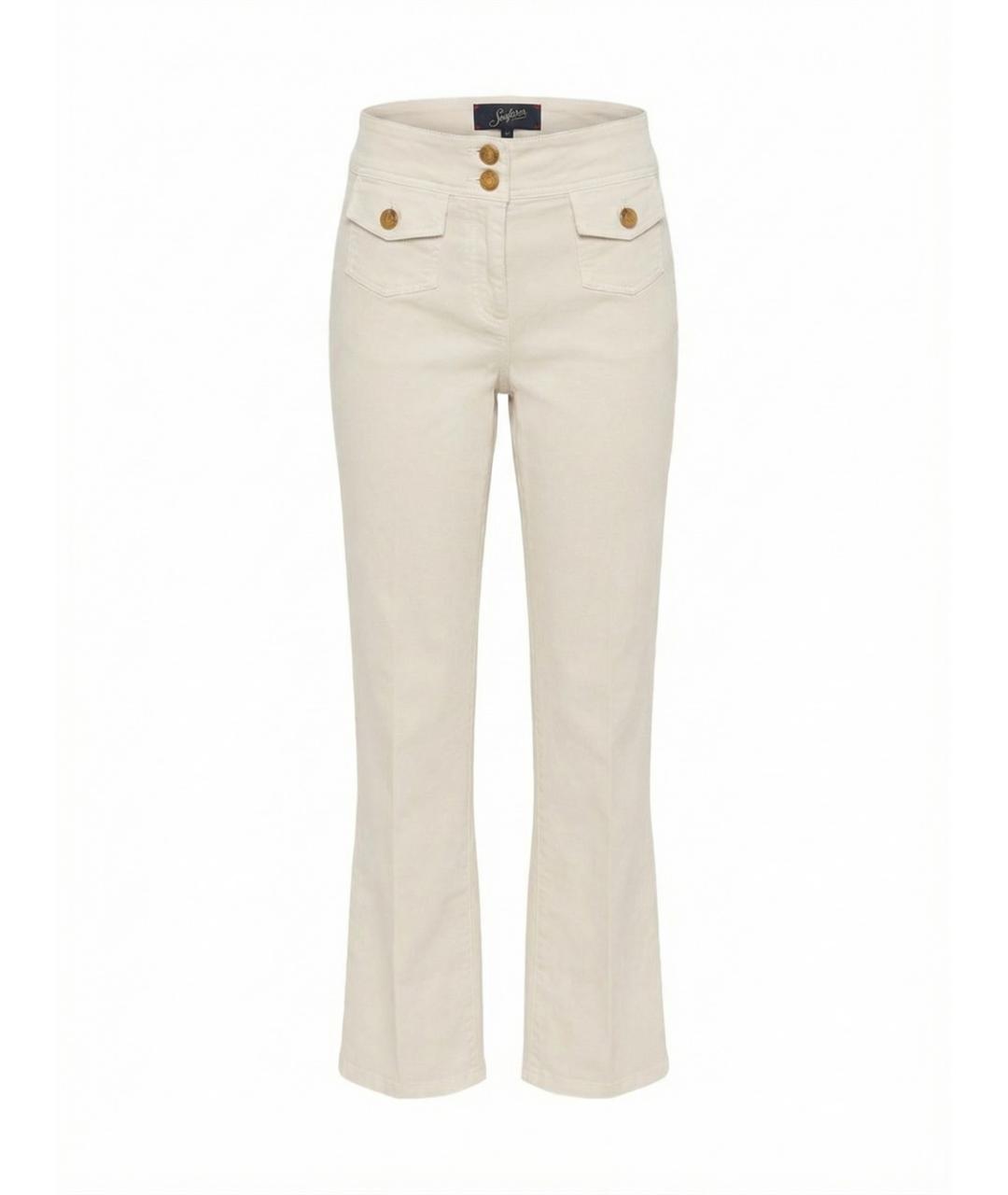 SEAFARER Бежевые хлопко-эластановые прямые джинсы, фото 1