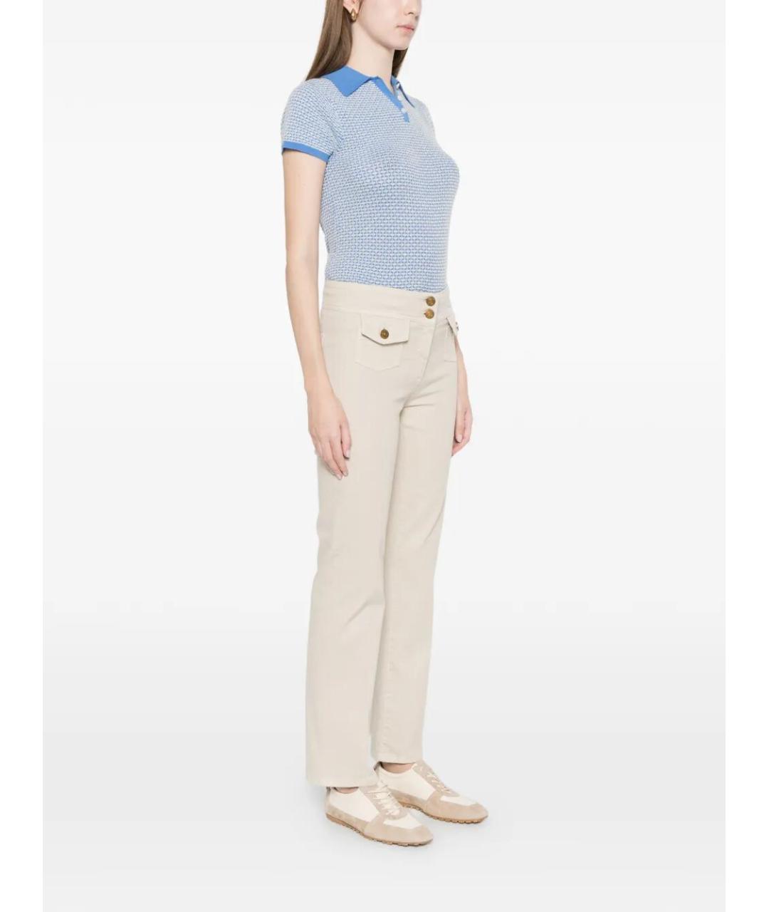 SEAFARER Бежевые хлопко-эластановые прямые джинсы, фото 3