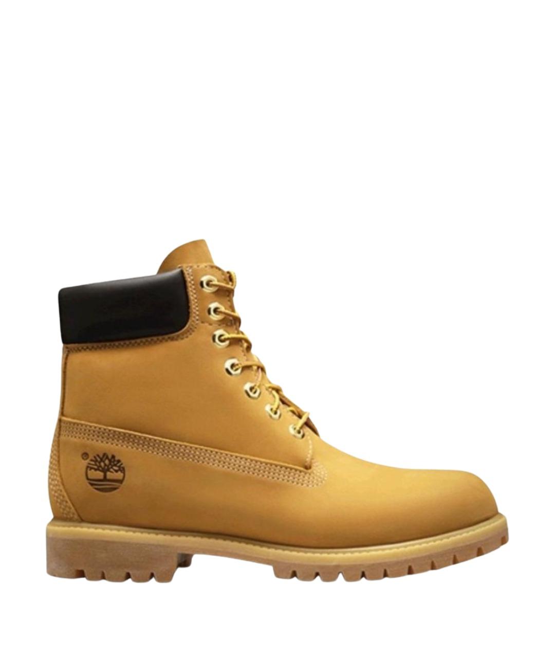 TIMBERLAND Горчичные нубуковые высокие ботинки, фото 1