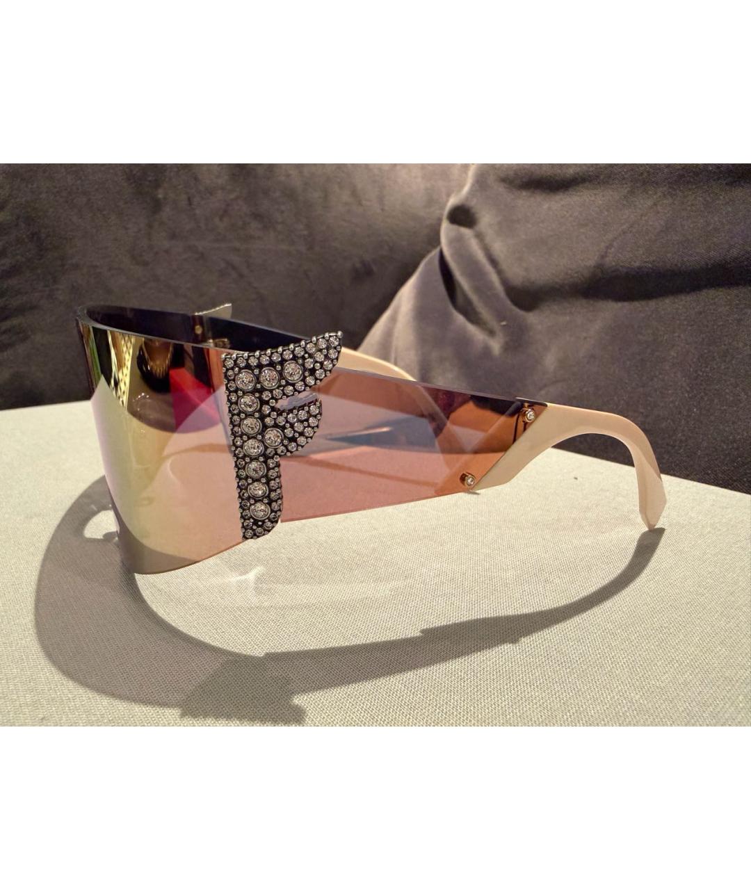 FENDI Розовые пластиковые солнцезащитные очки, фото 3