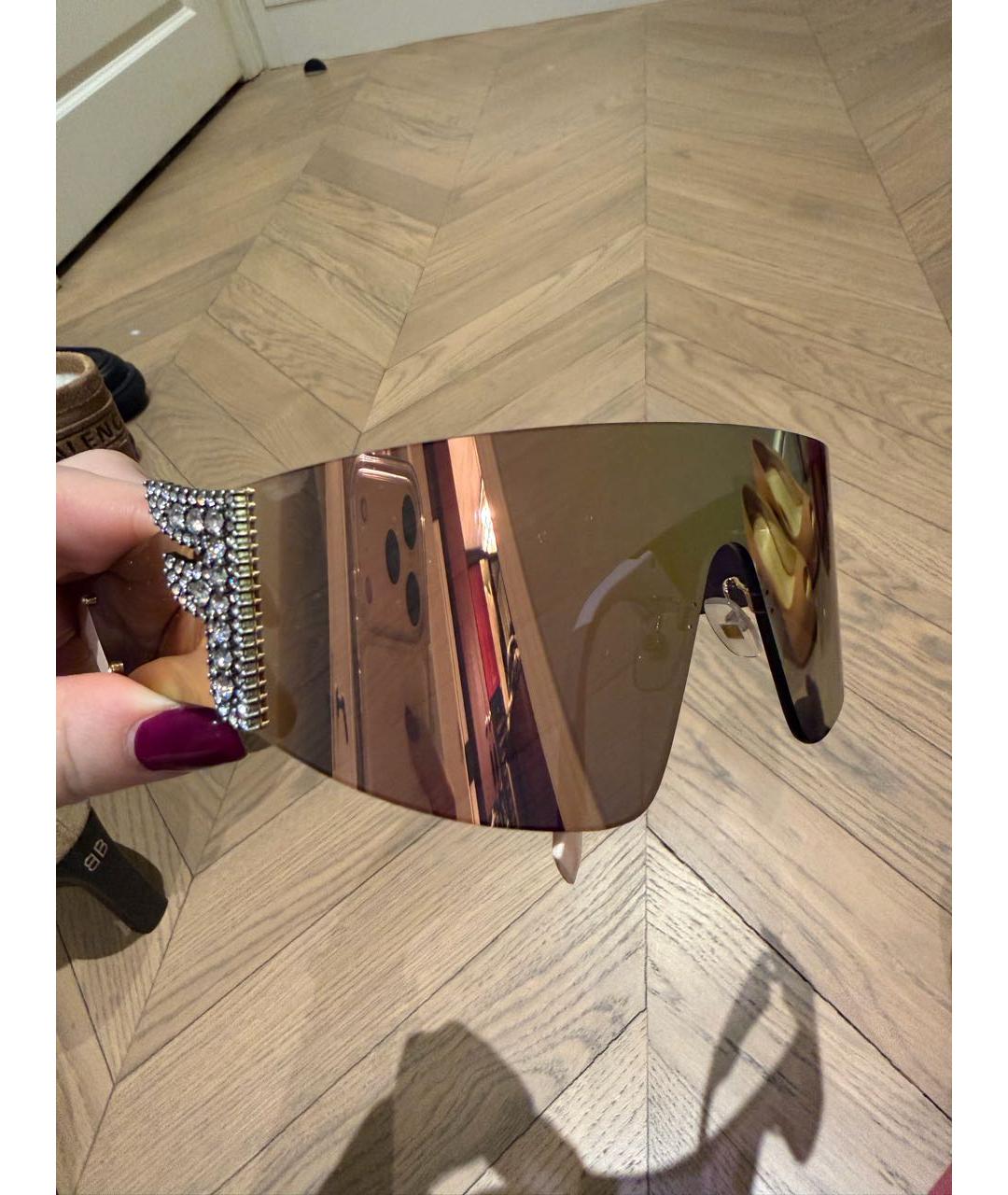 FENDI Розовые пластиковые солнцезащитные очки, фото 7