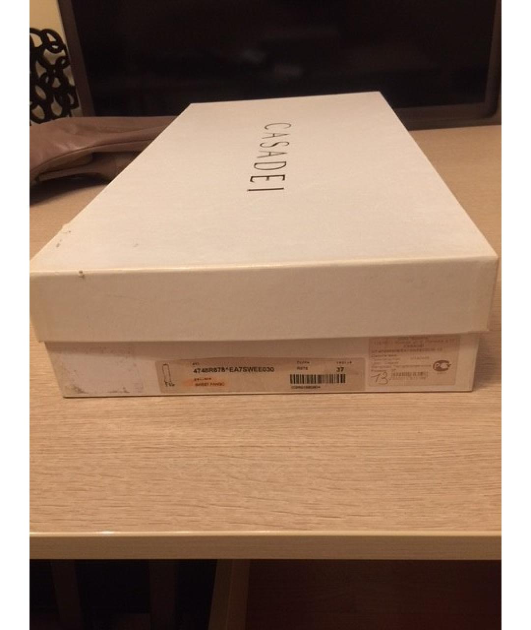 CASADEI Бежевые кожаные сапоги, фото 5