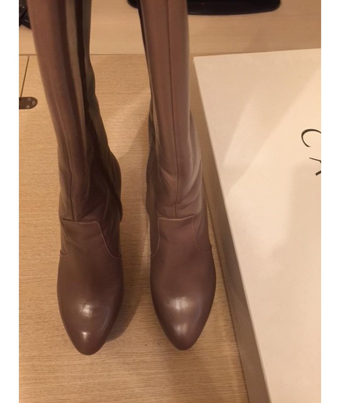 CASADEI Бежевые кожаные сапоги, фото 7