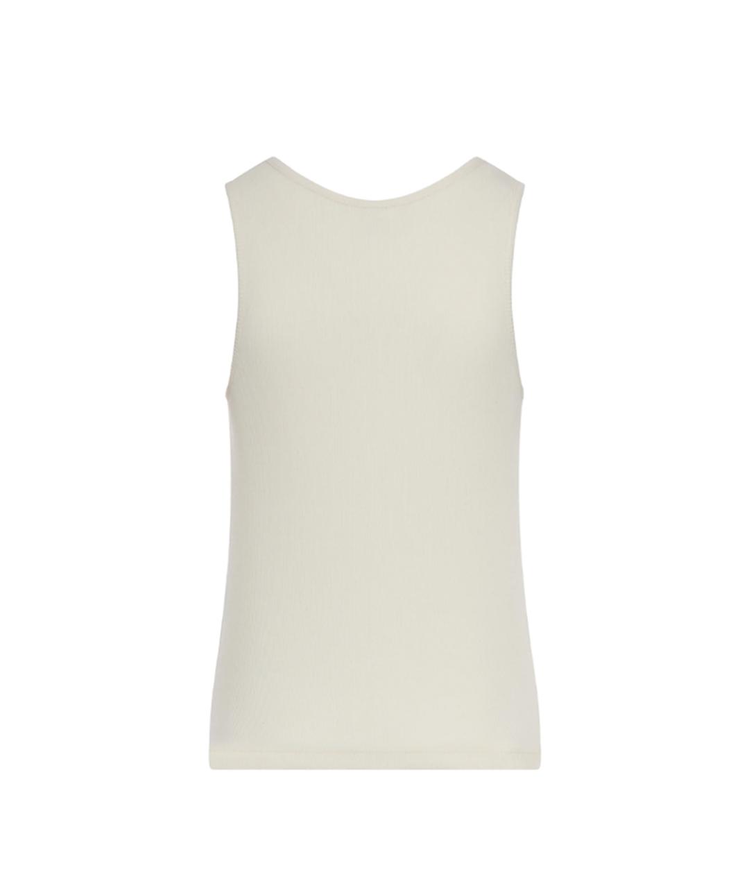 SAINT LAURENT Белая хлопковая майка, фото 2