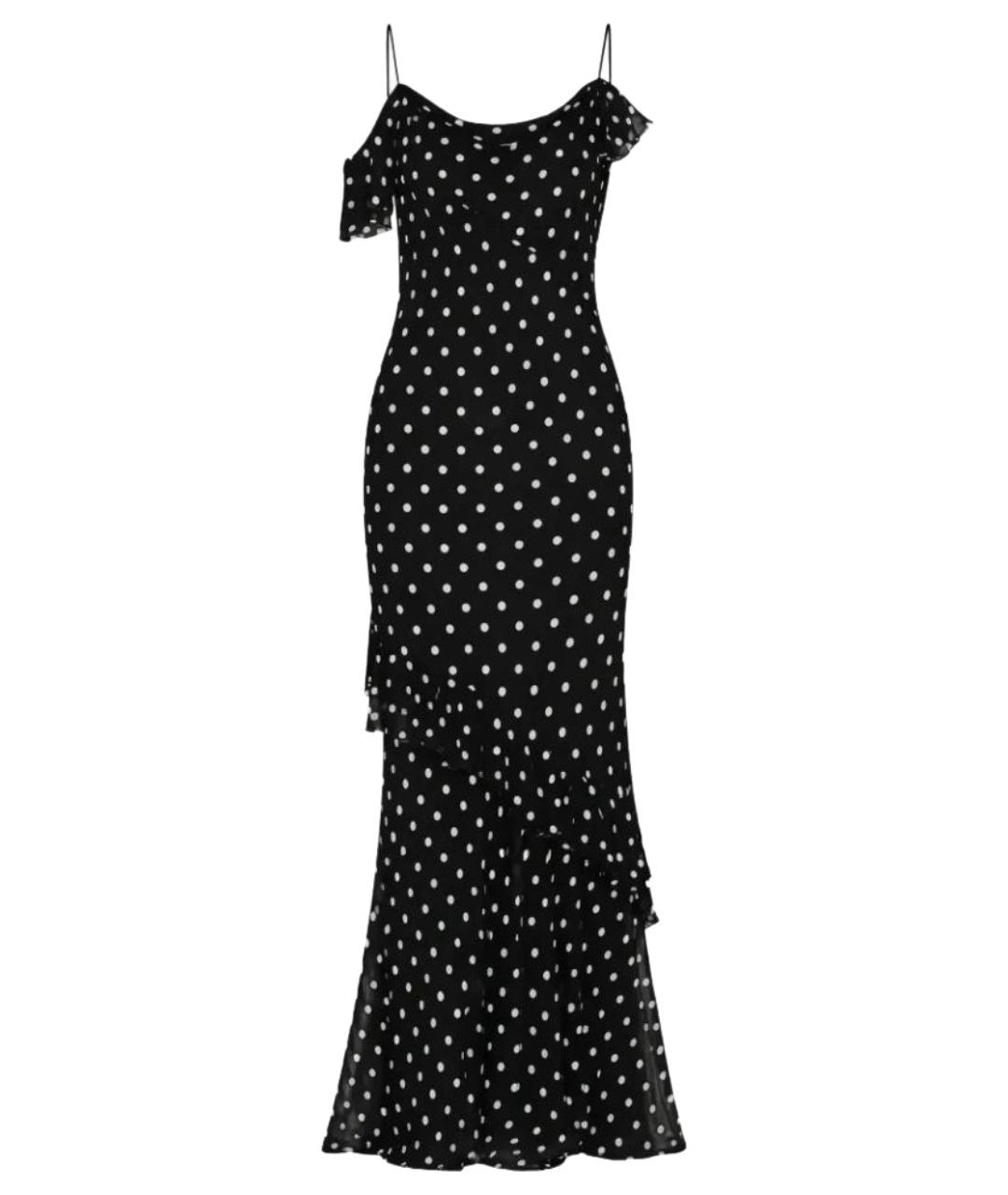 SELF-PORTRAIT Черное вискозное коктейльное платье, фото 1