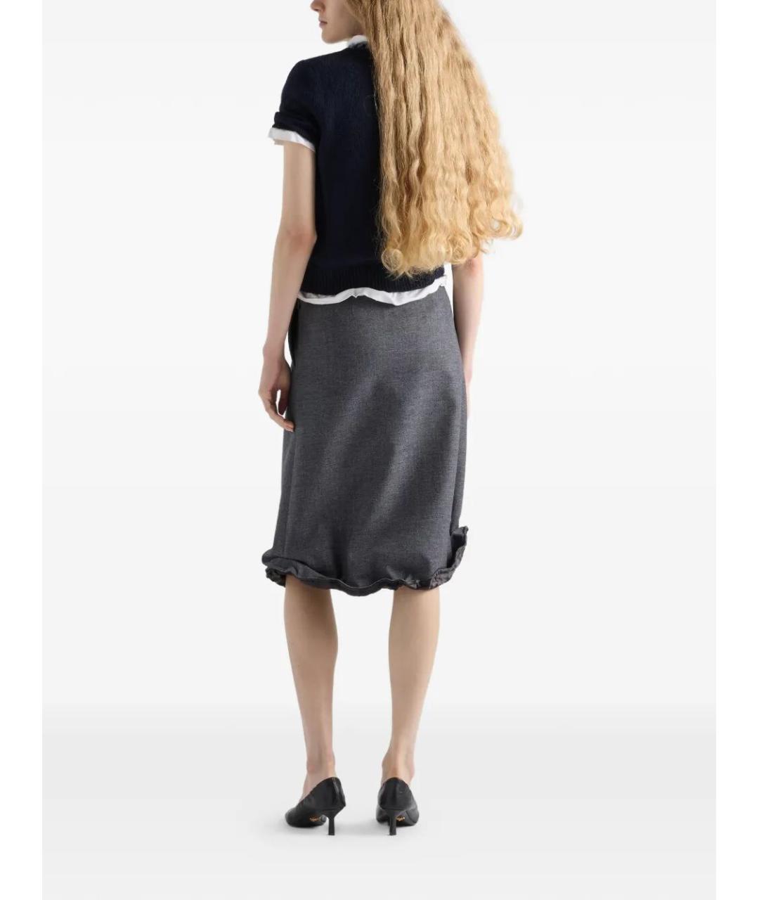 PRADA Синий шерстяной джемпер / свитер, фото 3