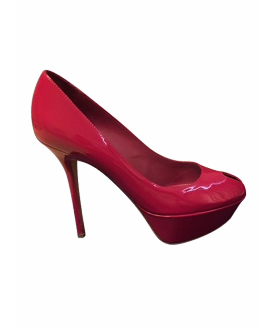 SERGIO ROSSI Бордовые туфли из лакированной кожи, фото 1