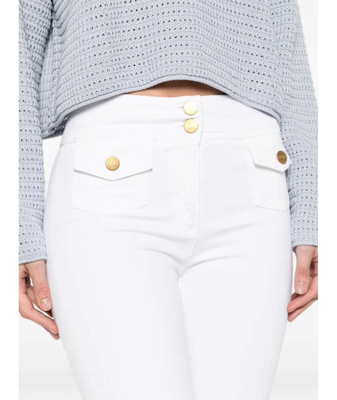 SEAFARER Белые хлопко-эластановые джинсы клеш, фото 5