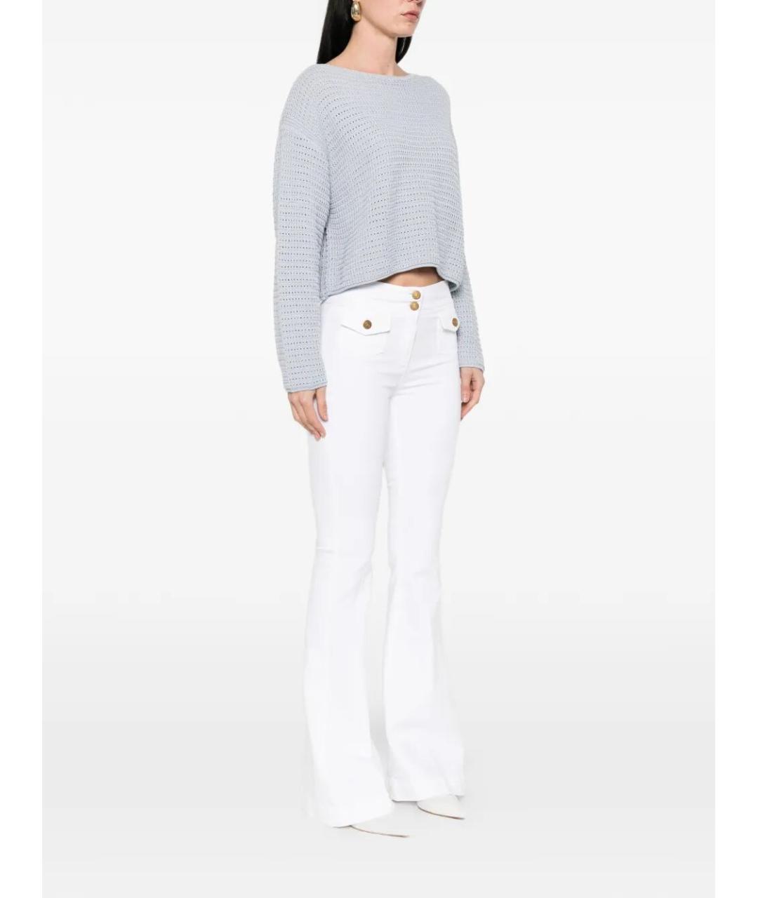 SEAFARER Белые хлопко-эластановые джинсы клеш, фото 3