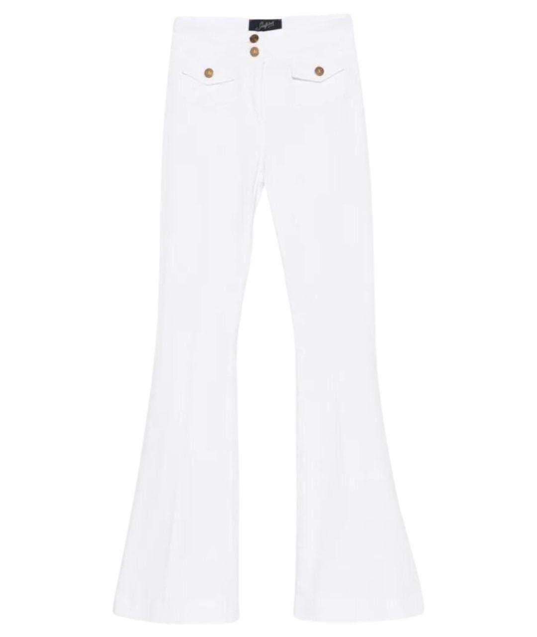 SEAFARER Белые хлопко-эластановые джинсы клеш, фото 1