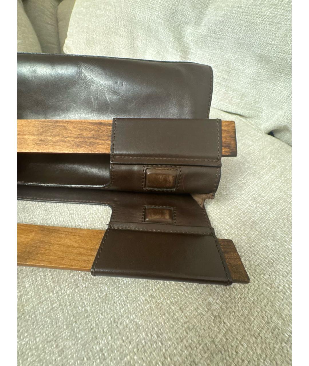 DOLCE&GABBANA Коричневая кожаная сумка с короткими ручками, фото 6