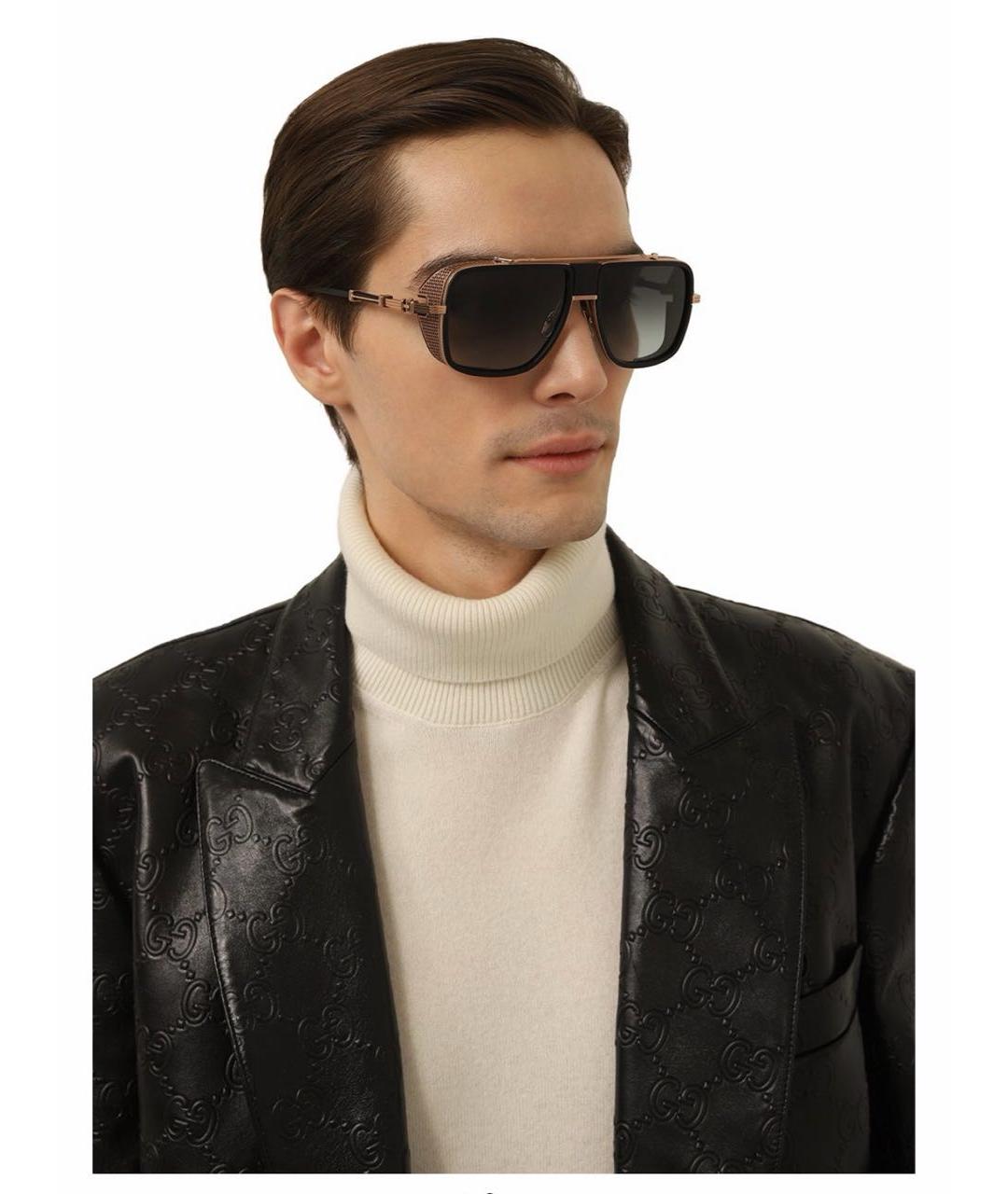 BALMAIN Антрацитовые металлические солнцезащитные очки, фото 4