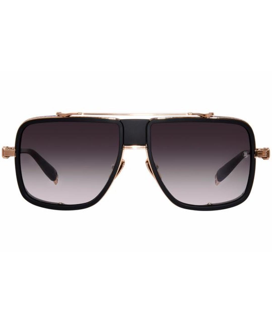 BALMAIN Антрацитовые металлические солнцезащитные очки, фото 1