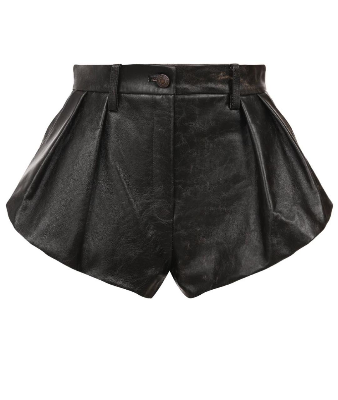 MAGDA BUTRYM Черные кожаные шорты, фото 1
