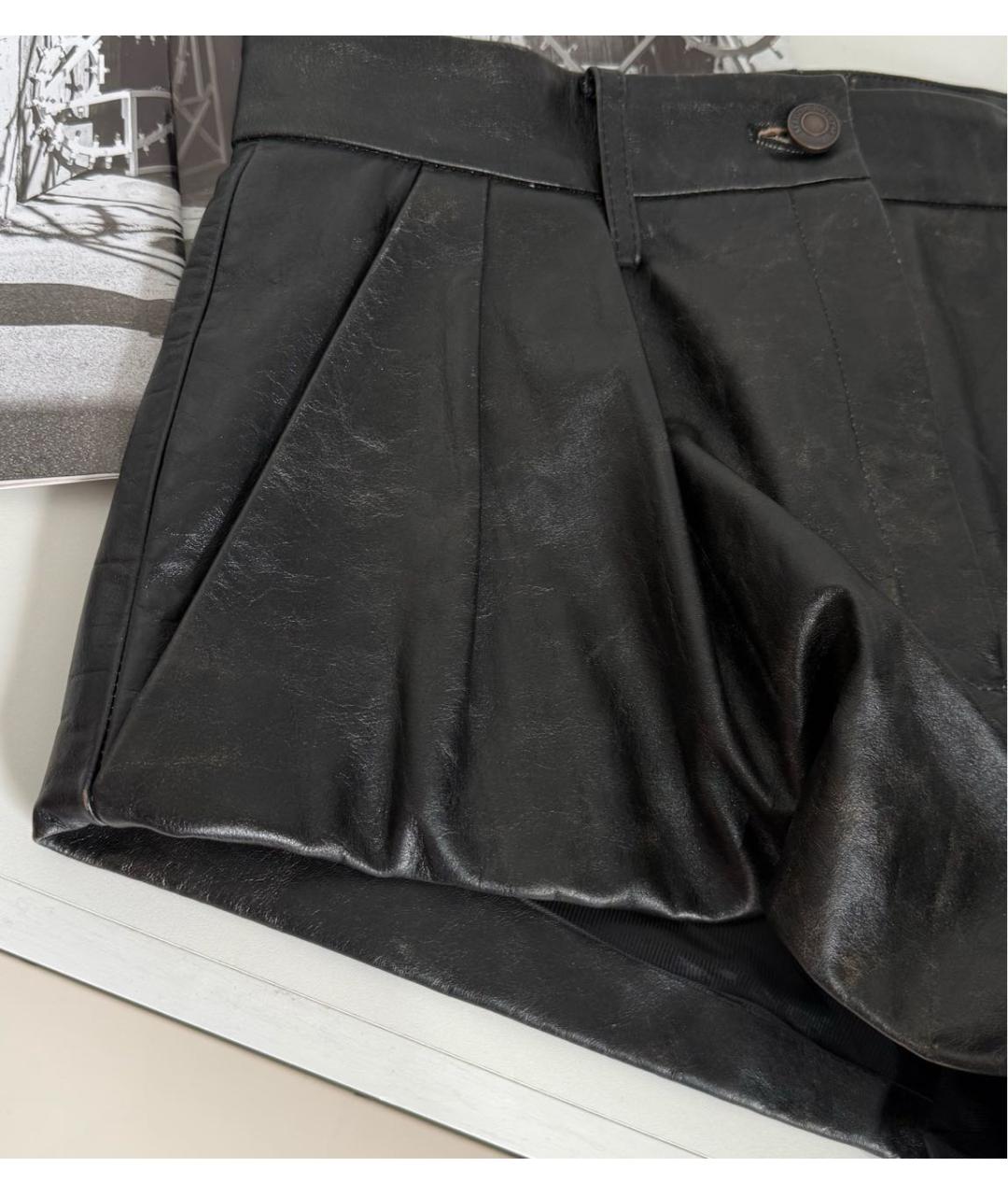 MAGDA BUTRYM Черные кожаные шорты, фото 5