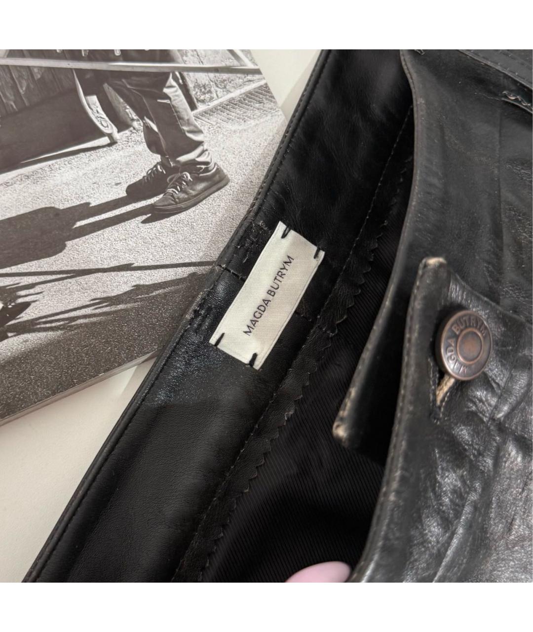 MAGDA BUTRYM Черные кожаные шорты, фото 7