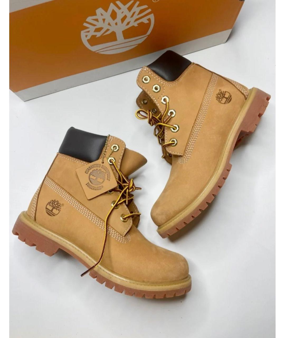 TIMBERLAND Горчичные нубуковые ботинки, фото 2