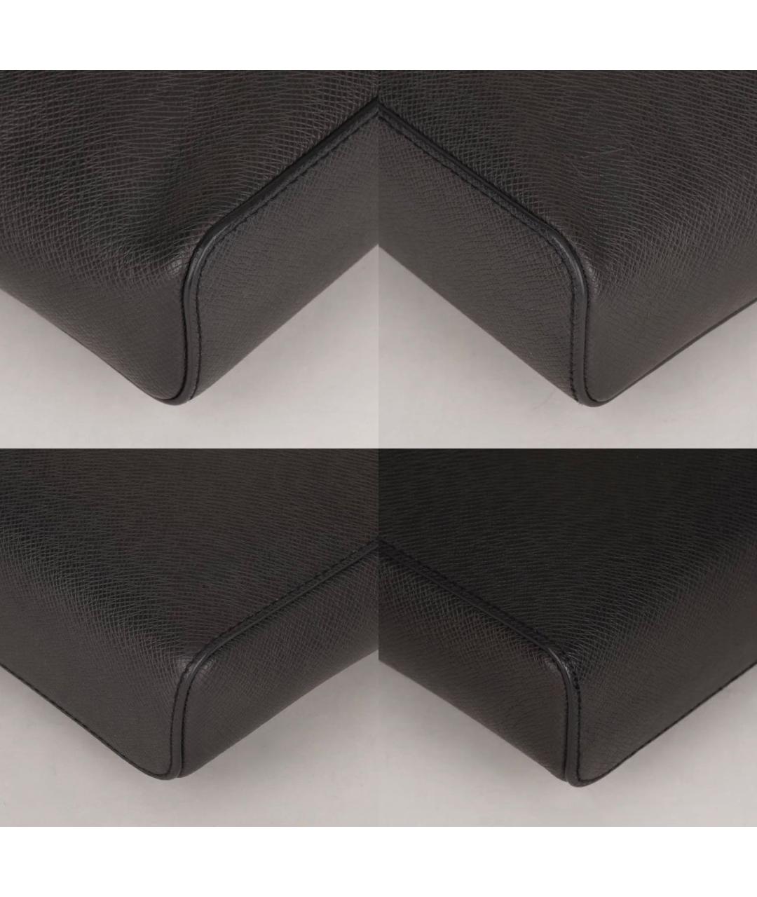 LOUIS VUITTON Черная кожаная сумка на плечо, фото 8