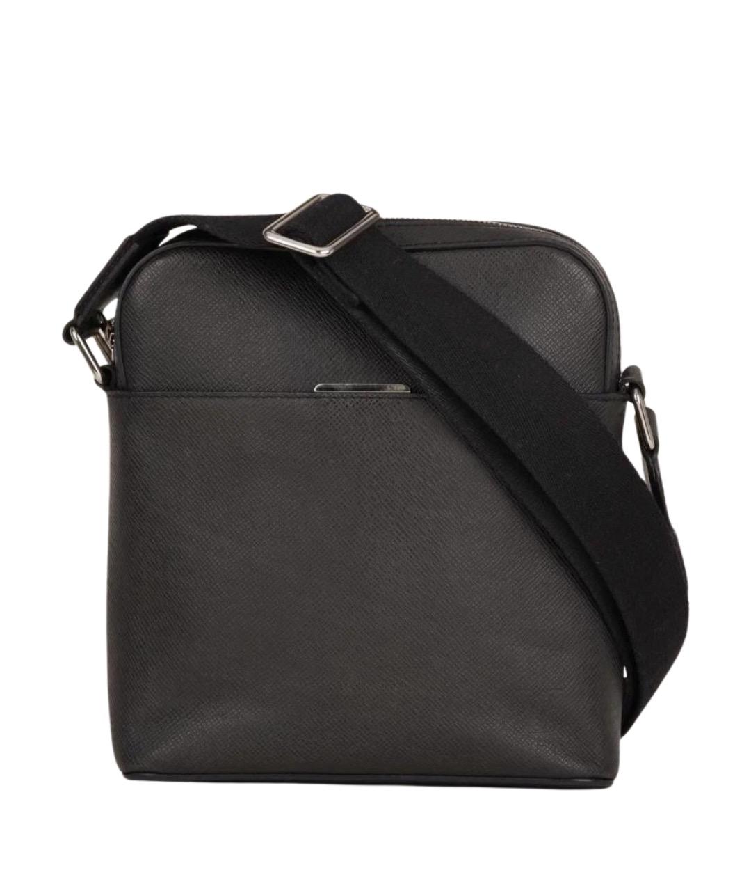 LOUIS VUITTON Черная кожаная сумка на плечо, фото 1