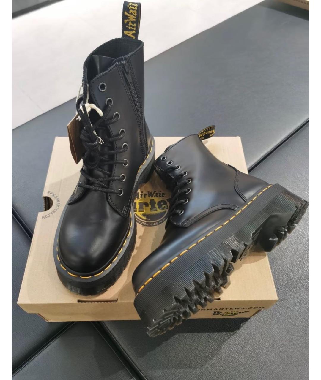 DR. MARTENS Черные кожаные ботинки, фото 2