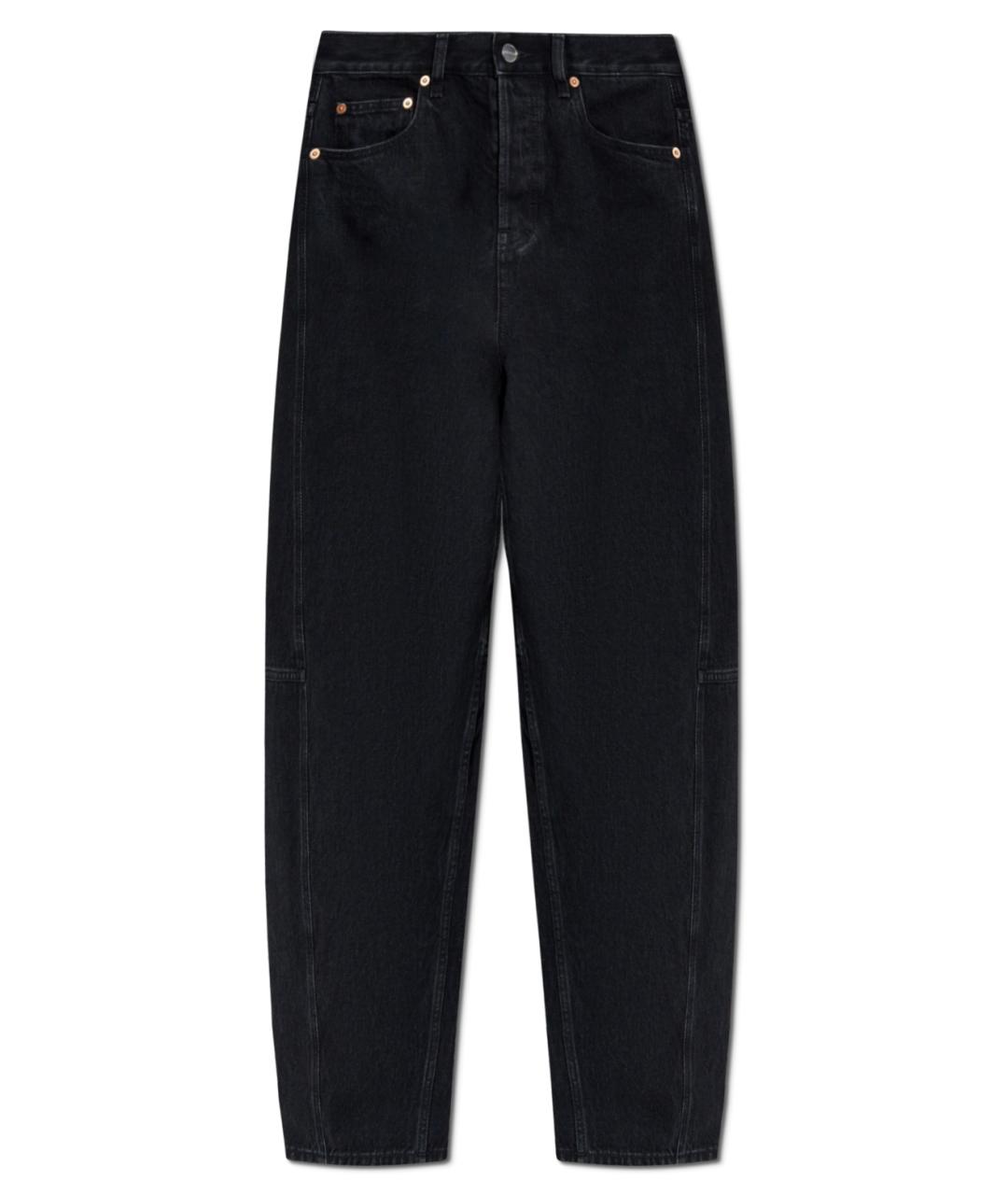 GUCCI Черные хлопковые прямые джинсы, фото 1