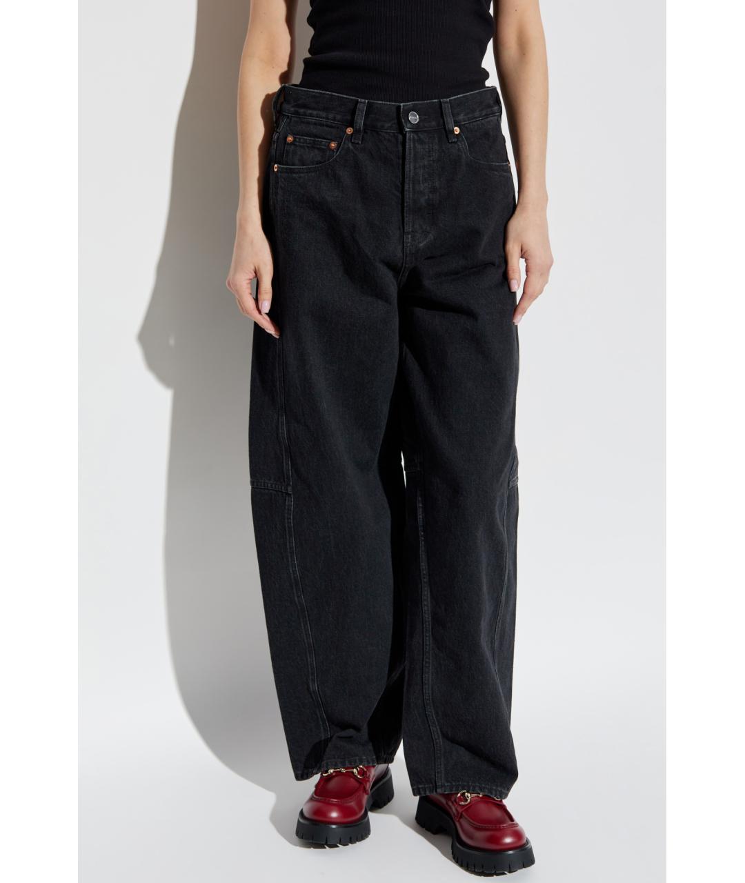 GUCCI Черные хлопковые прямые джинсы, фото 4