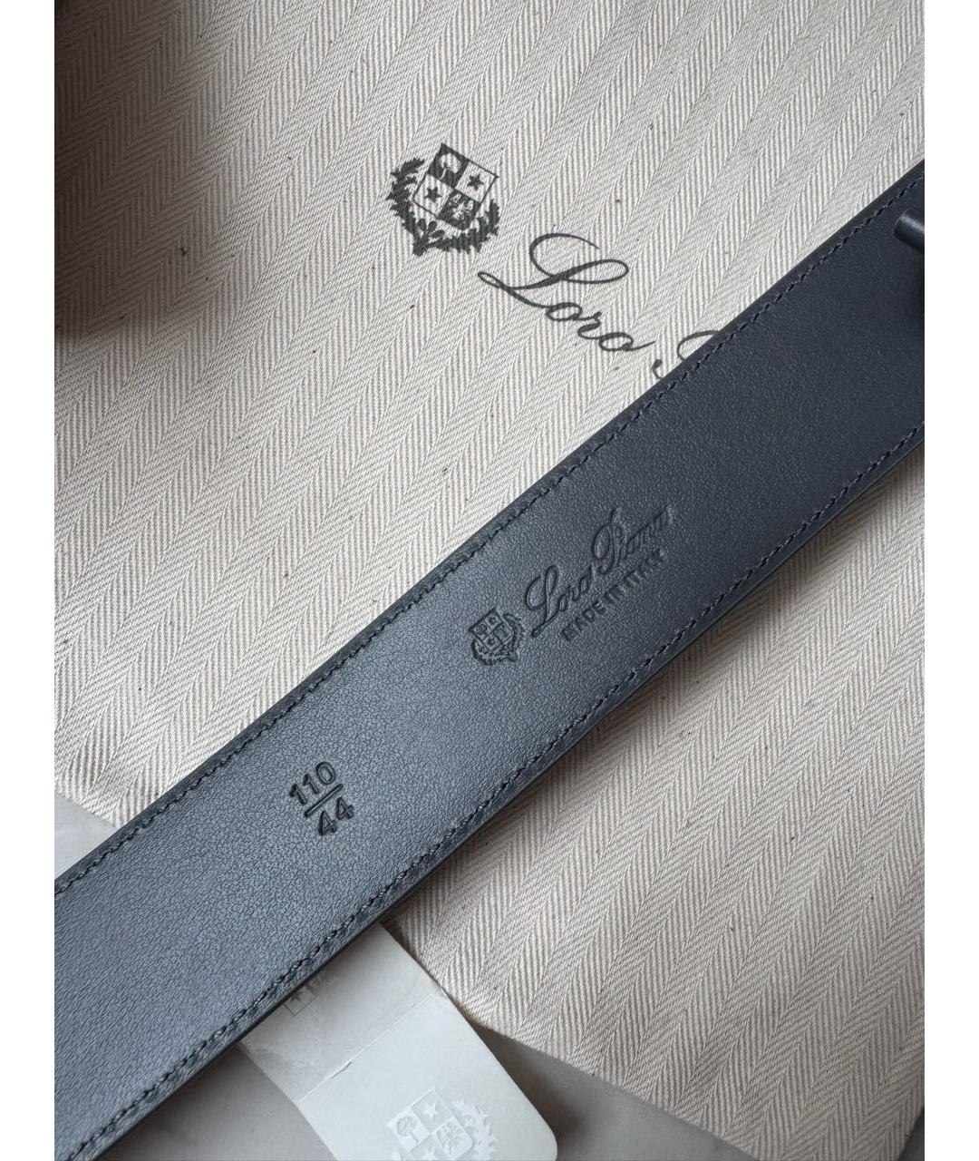 LORO PIANA Серый замшевый ремень, фото 5