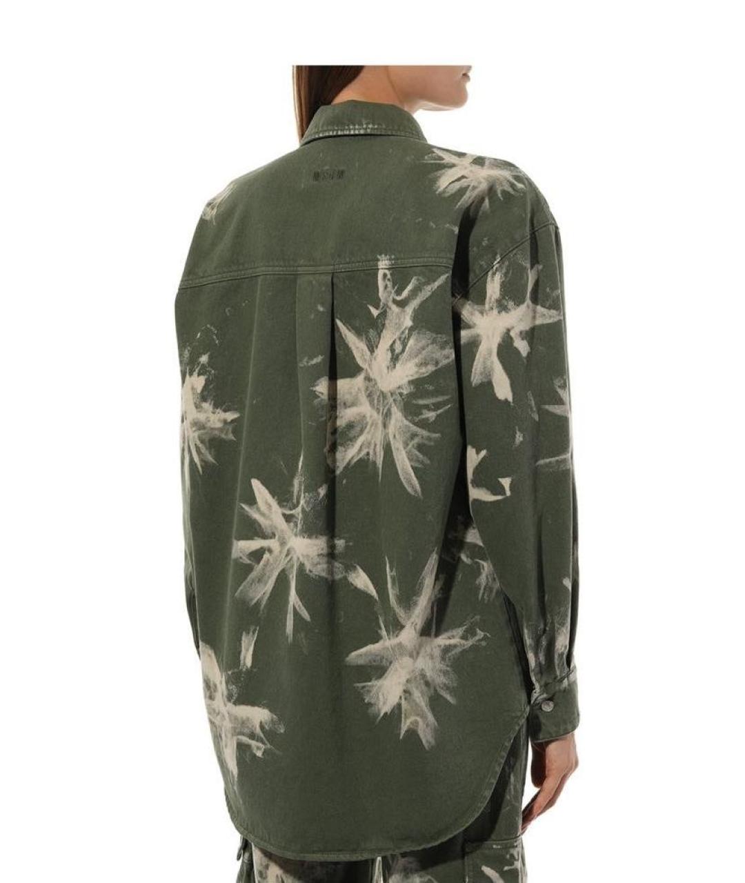 MSGM Хаки хлопковая рубашка, фото 2