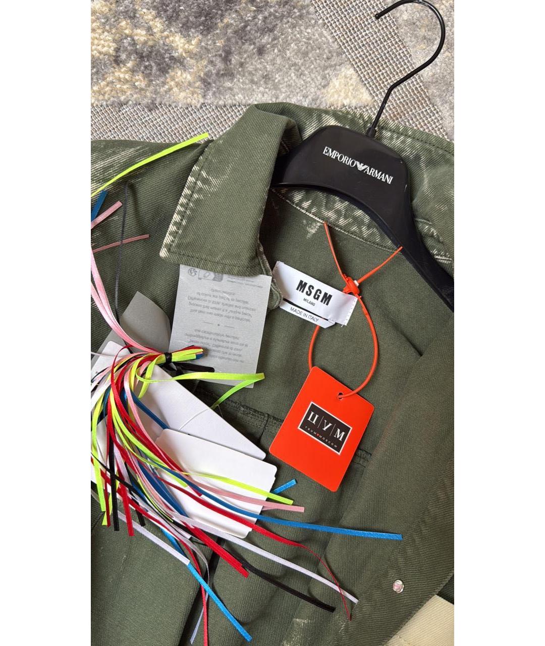 MSGM Хаки хлопковая рубашка, фото 3