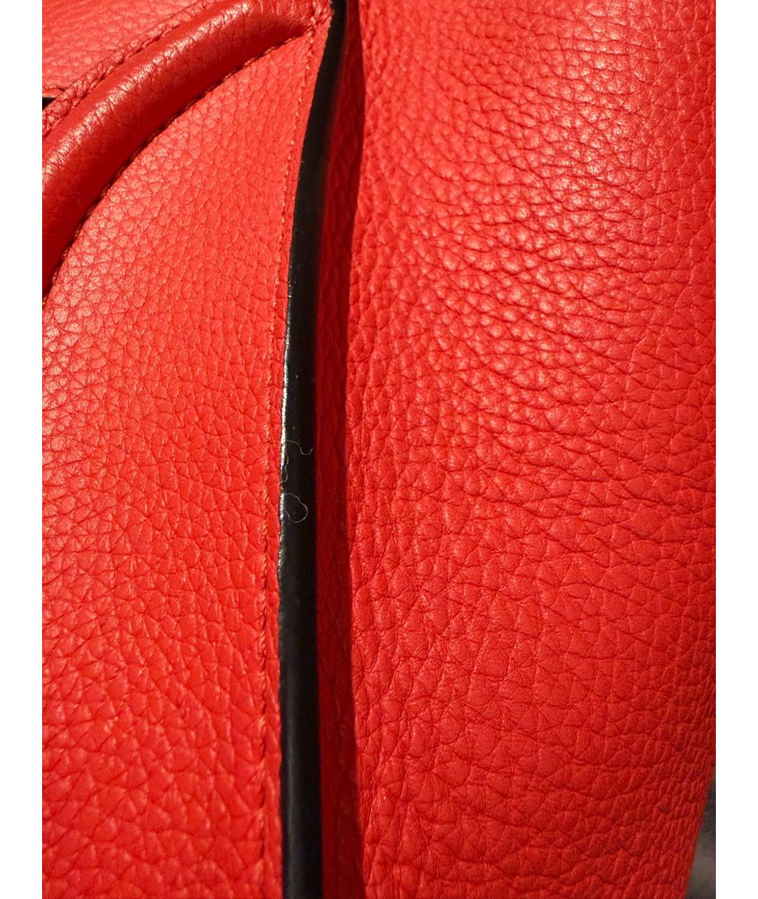 CELINE Красная кожаная сумка тоут, фото 8