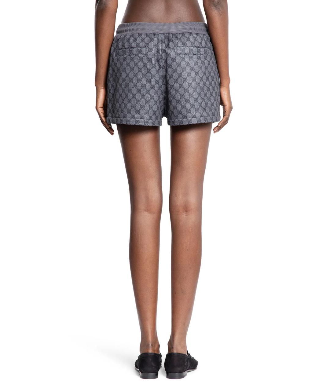 GUCCI Серые хлопковые шорты, фото 9