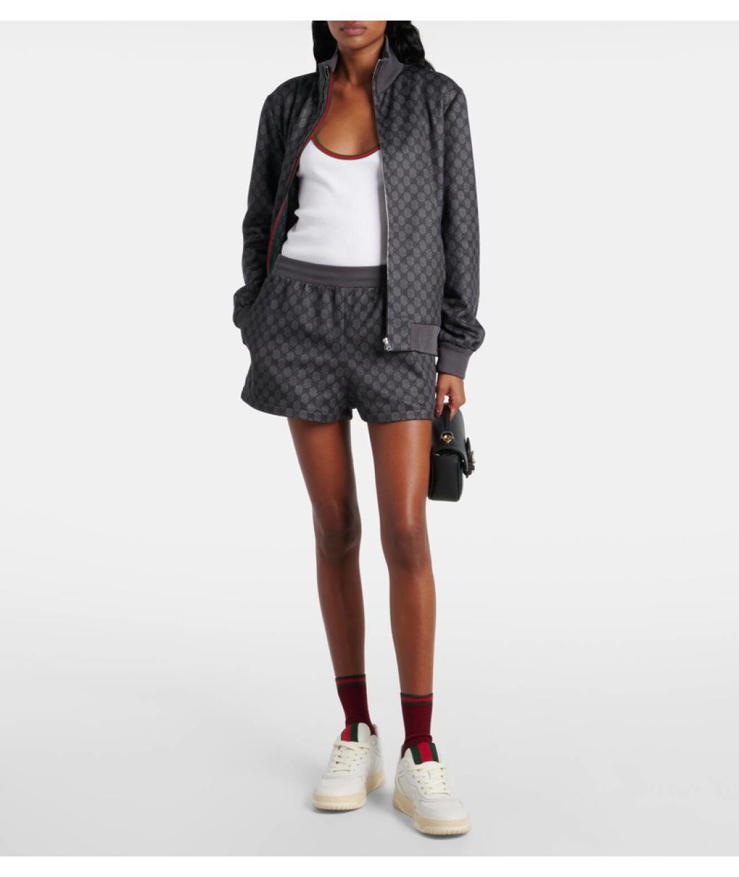 GUCCI Серые хлопковые шорты, фото 3