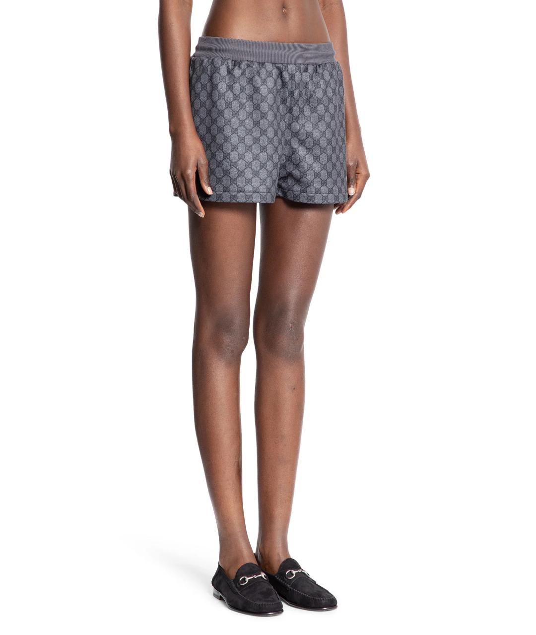 GUCCI Серые хлопковые шорты, фото 8