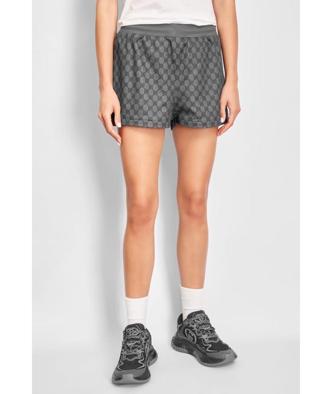 GUCCI Серые хлопковые шорты, фото 5