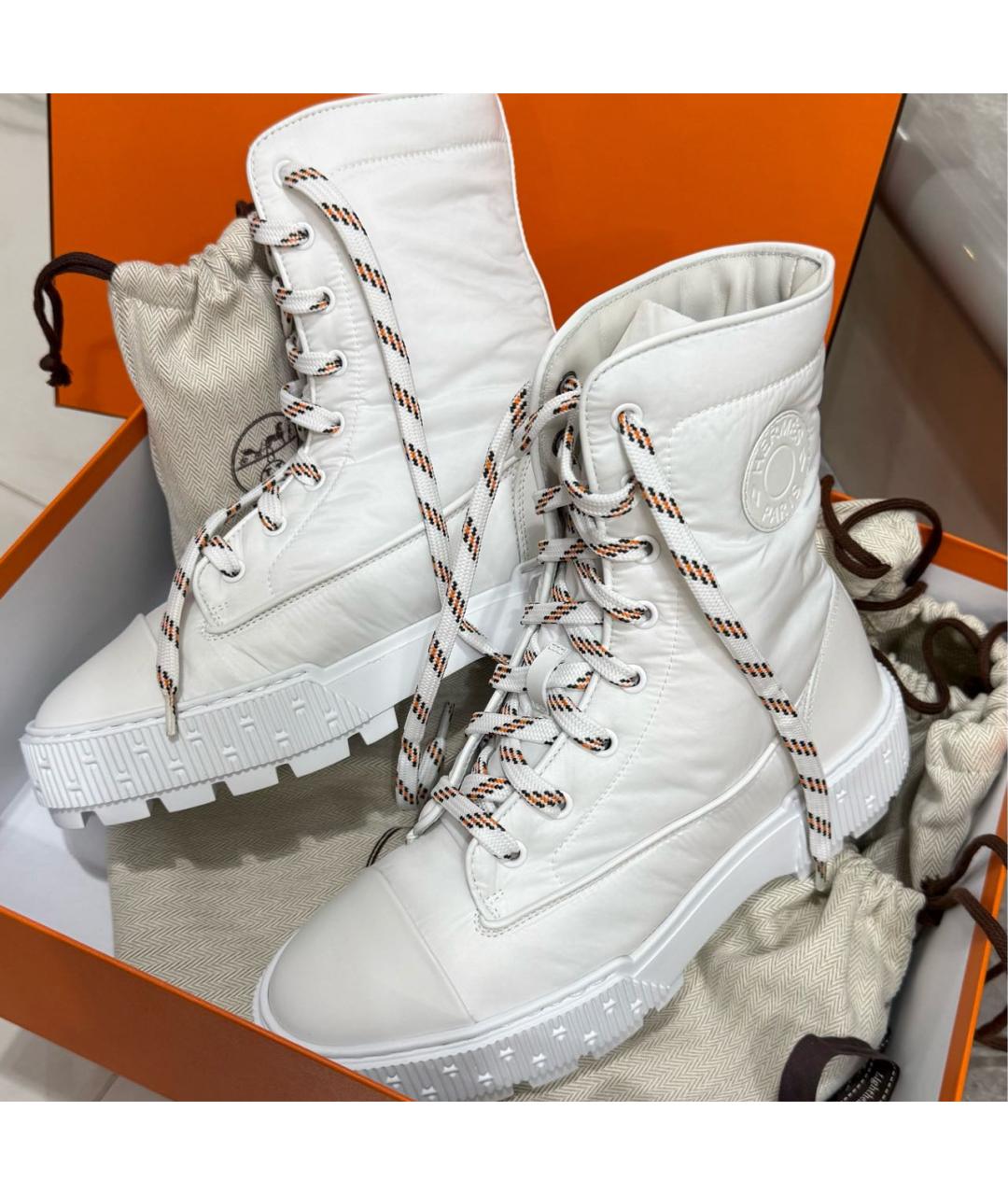 HERMES Белые высокие ботинки, фото 5