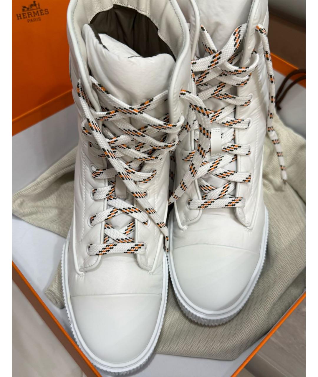 HERMES Белые высокие ботинки, фото 3