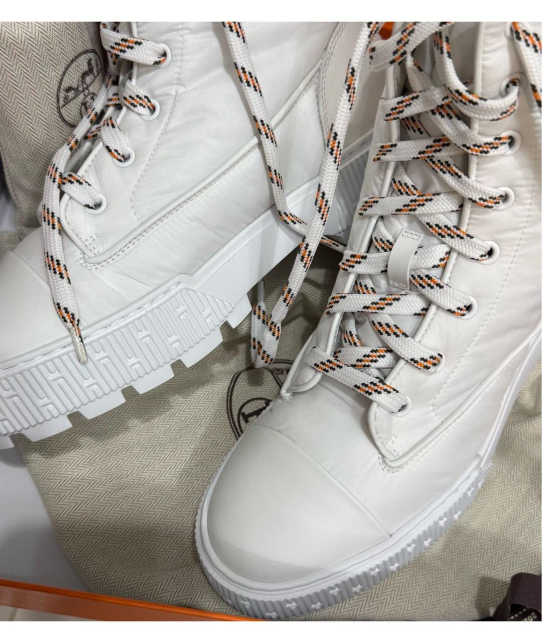 HERMES Белые высокие ботинки, фото 6