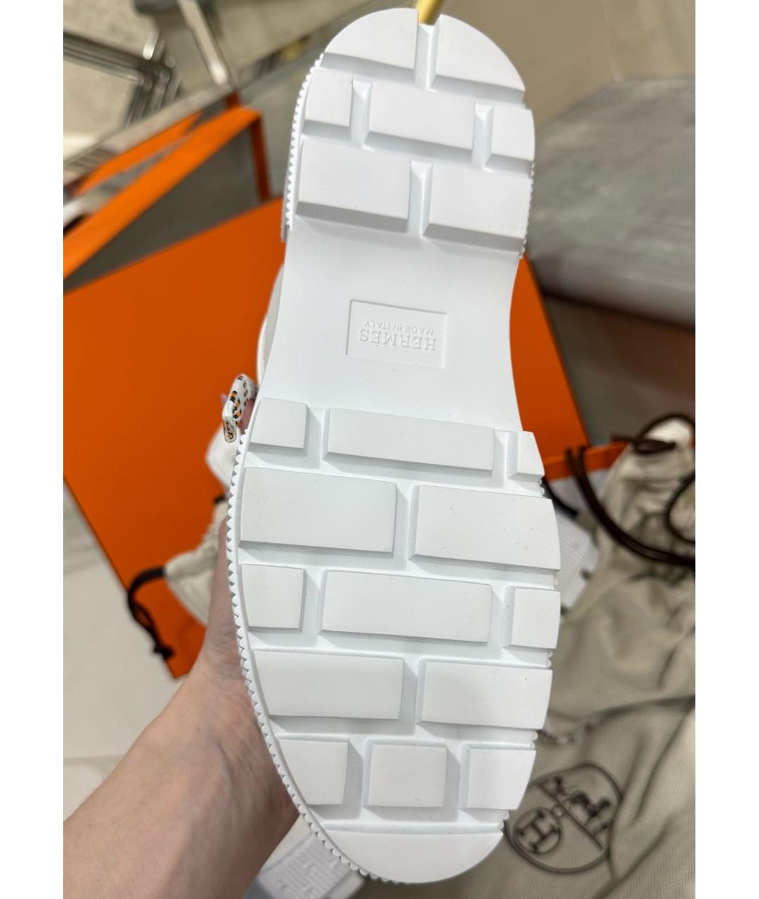 HERMES Белые высокие ботинки, фото 7