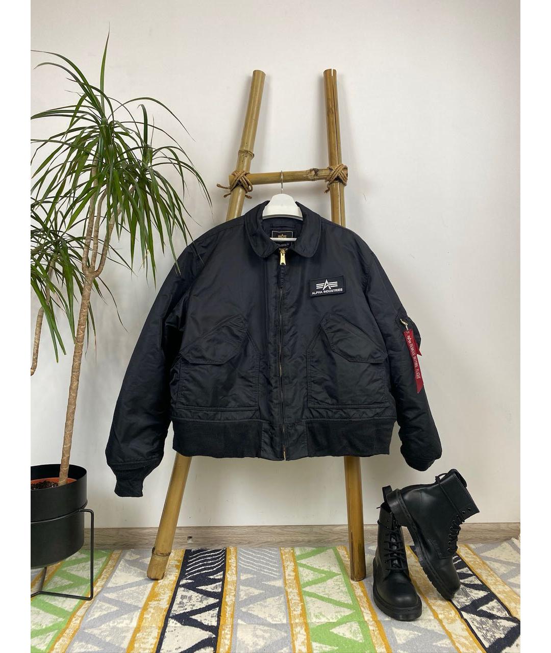 ALPHA INDUSTRIES Черная полиэстеровая куртка, фото 8