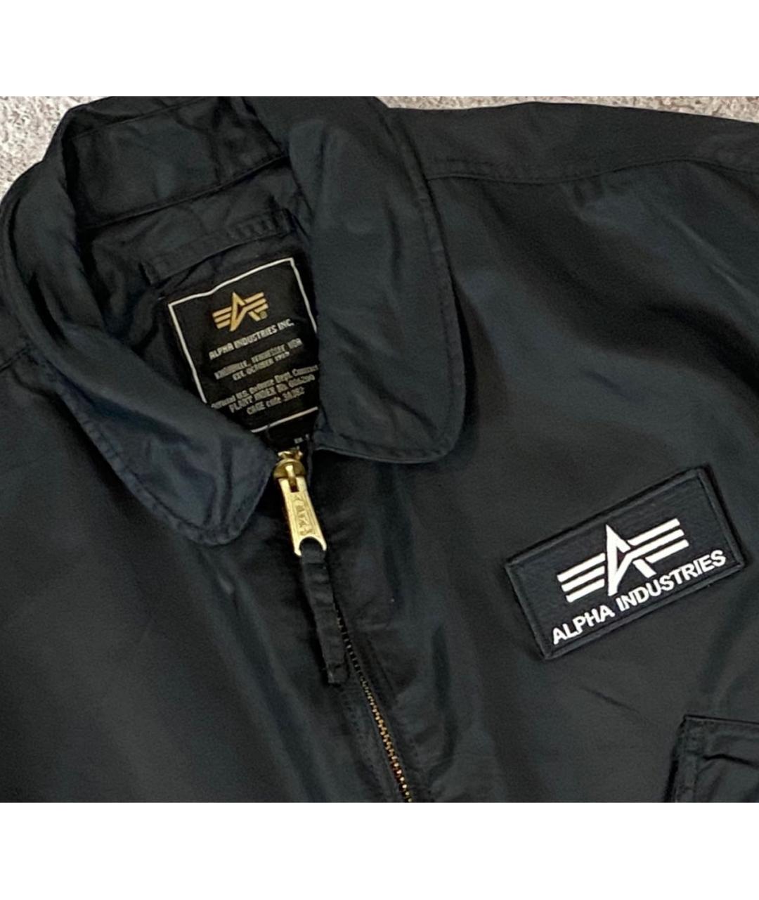 ALPHA INDUSTRIES Черная полиэстеровая куртка, фото 3