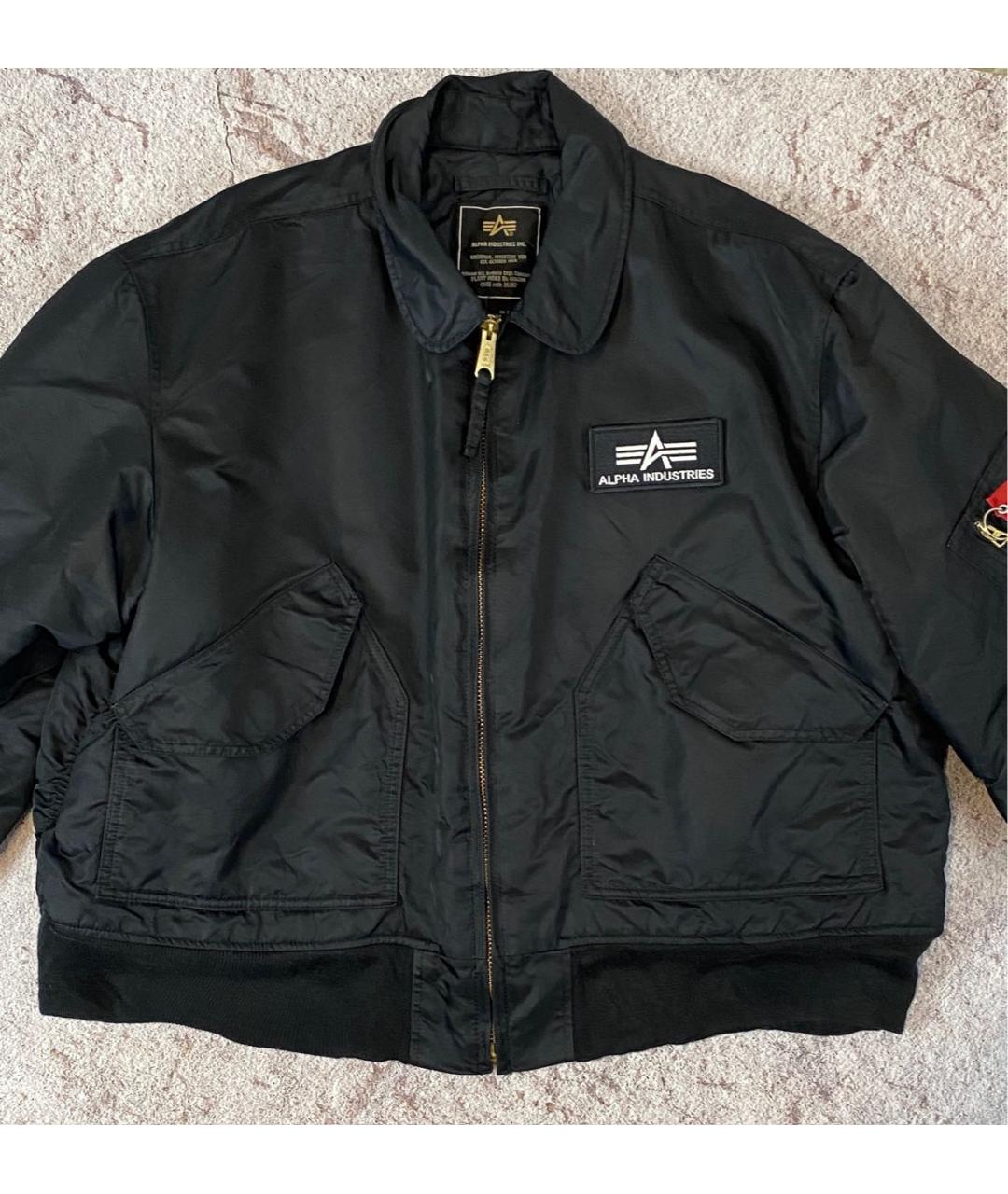 ALPHA INDUSTRIES Черная полиэстеровая куртка, фото 6
