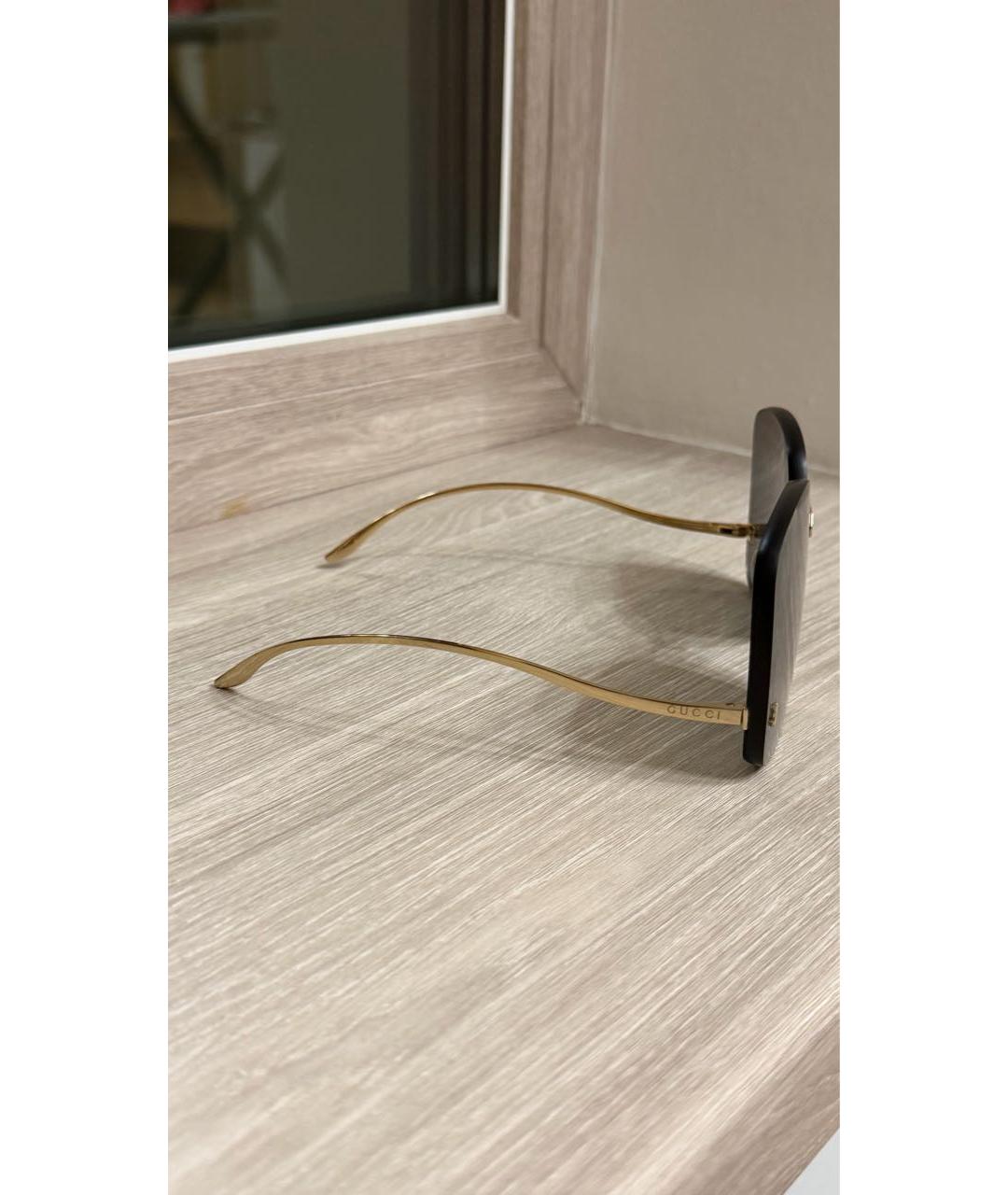 GUCCI Черные металлические солнцезащитные очки, фото 2
