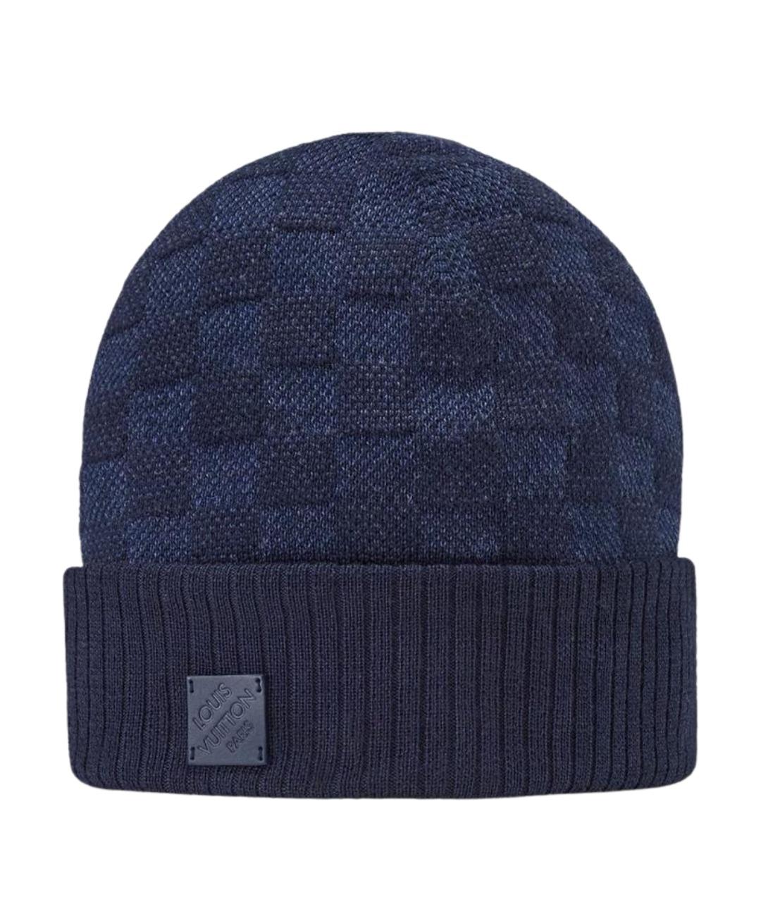 LOUIS VUITTON Темно-синяя шерстяная шапка, фото 1