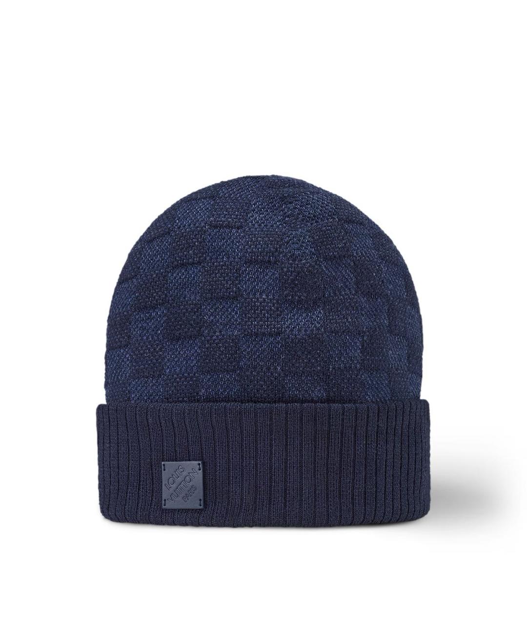 LOUIS VUITTON Темно-синяя шерстяная шапка, фото 9